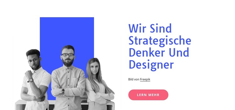 Multidisziplinäres Team aus Designern und Entwicklern HTML-Vorlage