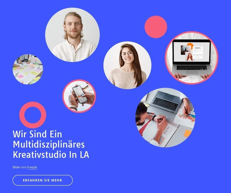 Wir sind ein Team multidisziplinärer Designer HTML Website Builder