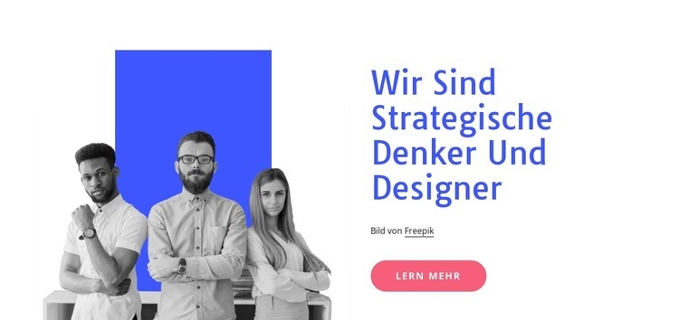 Multidisziplinäres Team aus Designern und Entwicklern HTML5-Vorlage