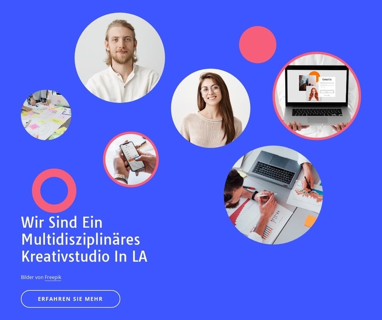 Wir sind ein Team multidisziplinärer Designer Website Builder-Vorlagen