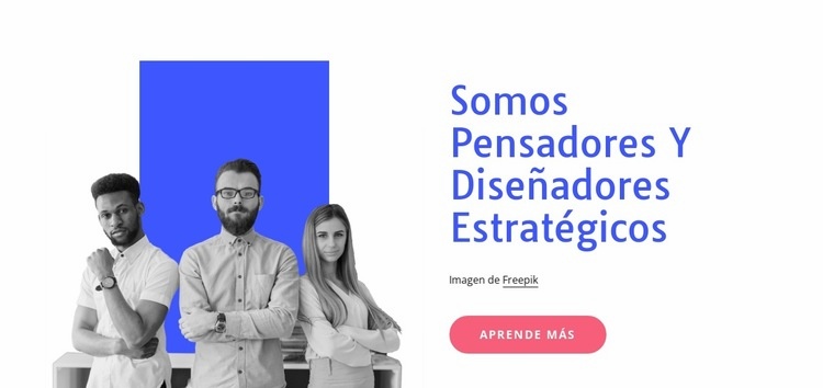 Equipo multidisciplinar de diseñadores y desarrolladores. Plantillas de creación de sitios web