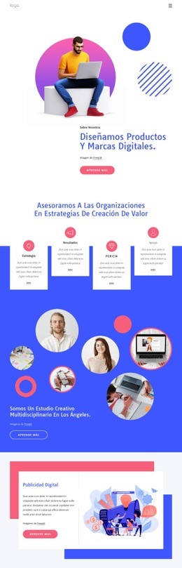 El Estudio Se Especializa En La Construcción De Marcas.: Maqueta De Sitio Web Profesional Personalizable