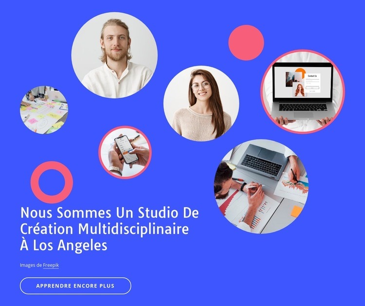 Nous sommes une équipe de designers multidisciplinaires Maquette de site Web