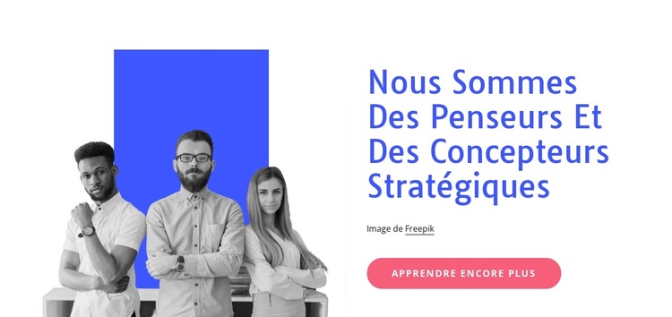 Équipe multidisciplinaire de concepteurs et de développeurs Modèle de site Web