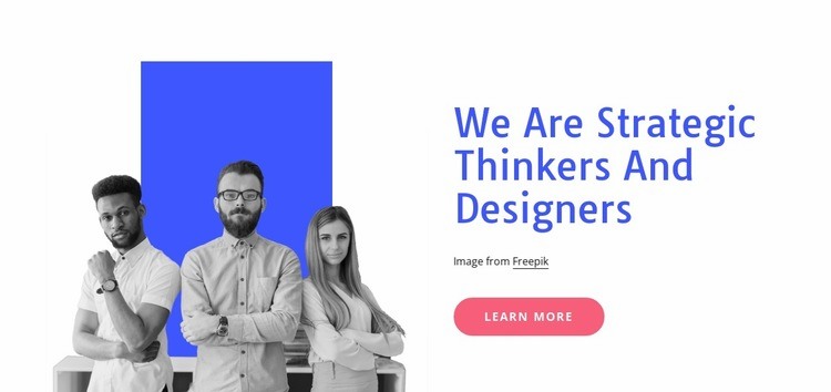 Multidisciplinary team of designers and developers Homepage Design