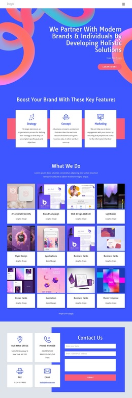 Premium HTML5 Template For We Create Brands As Living Breathing Experiences