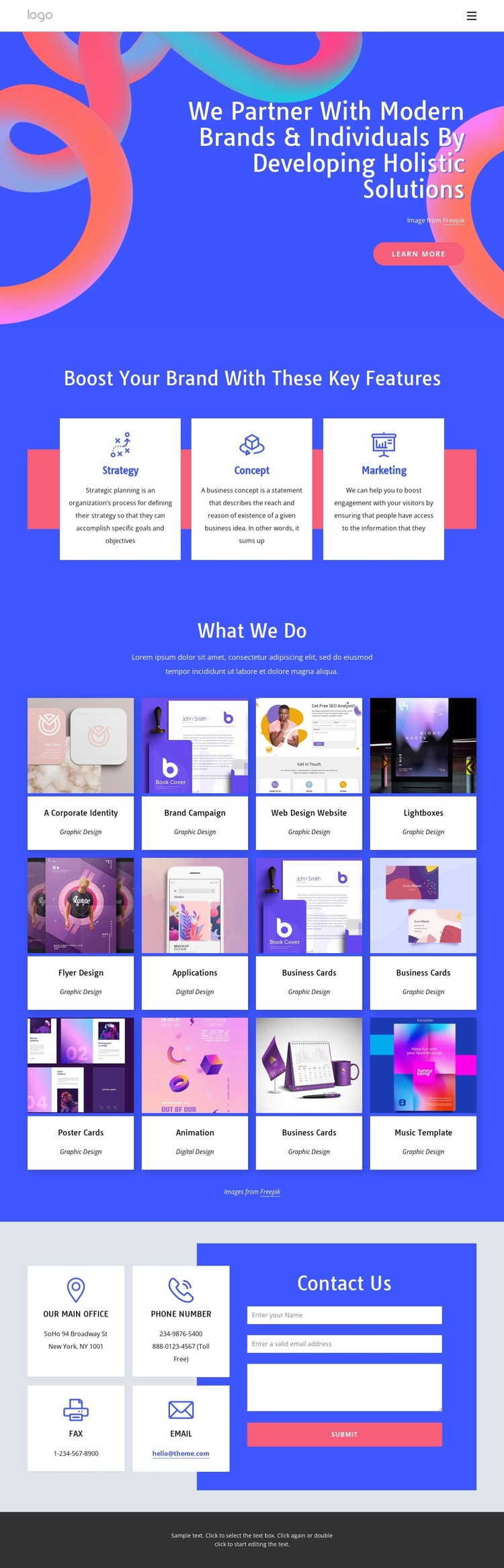 We create brands as living breathing experiences HTML5 Template