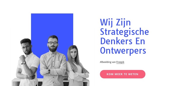 Multidisciplinair team van ontwerpers en ontwikkelaars HTML-sjabloon