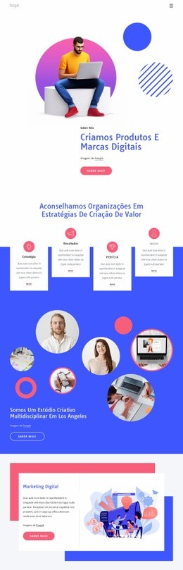 O Estúdio É Especializado Na Construção De Marcas - Modelo De Site Gratuito