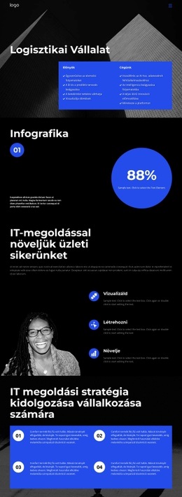 Logisztika Beállítása HTML5 És CSS3 Sablon