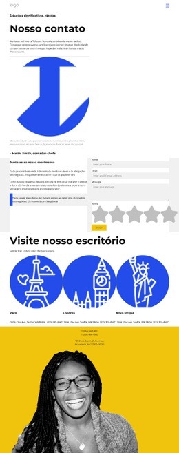 Construtor De Sites Gratuito Para Contatos Da Empresa De Logística