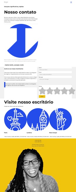 Contatos Da Empresa De Logística - Modelo De Construtor De Sites