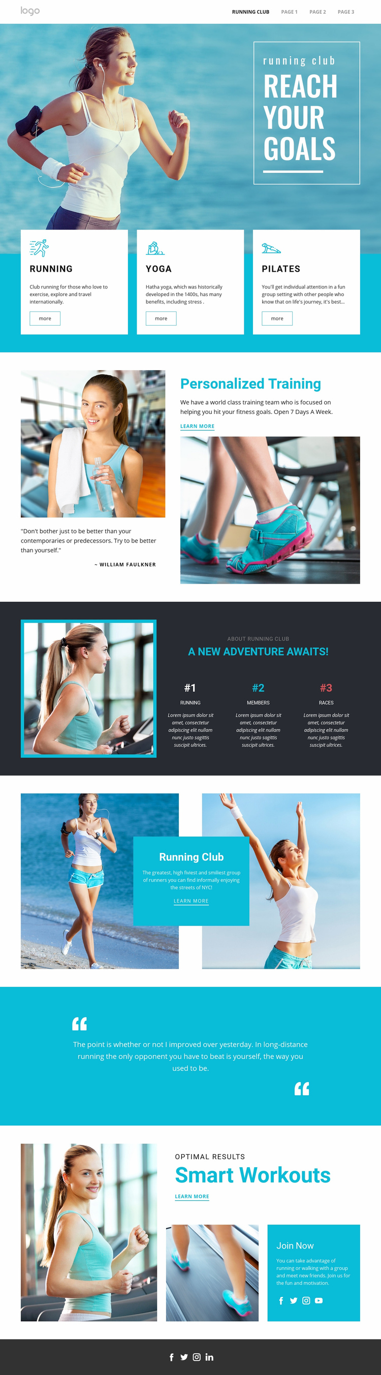 Reach Your Sport Goals Squarespace Template Alternative