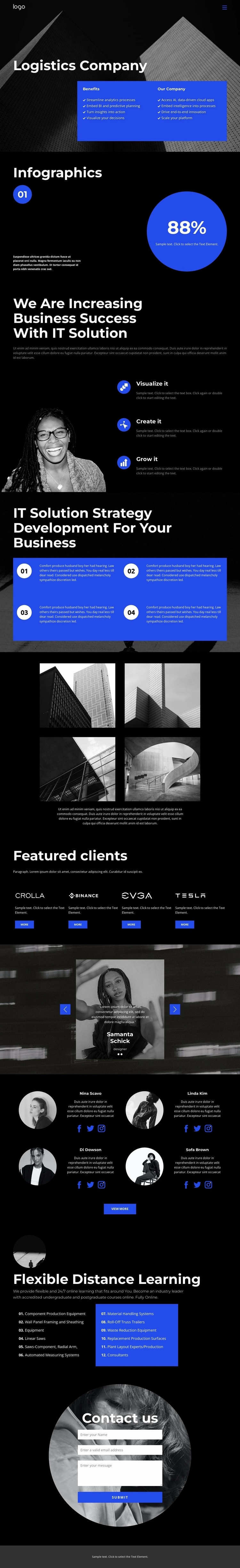 Set up logistics Squarespace Template Alternative