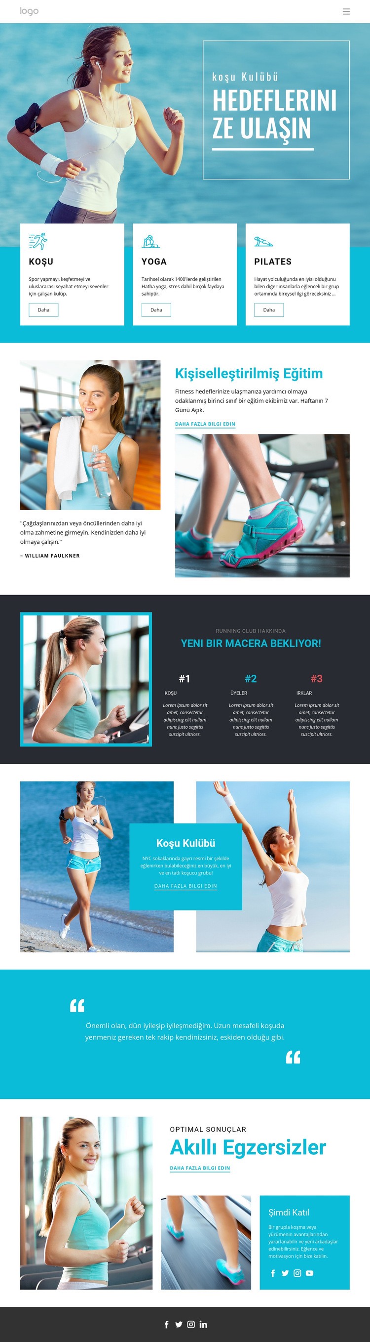 Spor Hedeflerinize Ulaşın Web Sitesi Mockup'ı