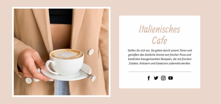 Italienisches Café Website Builder-Vorlagen
