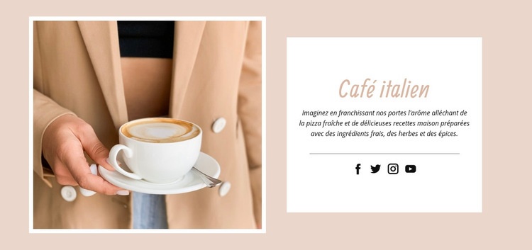 Café itallien Conception de site Web