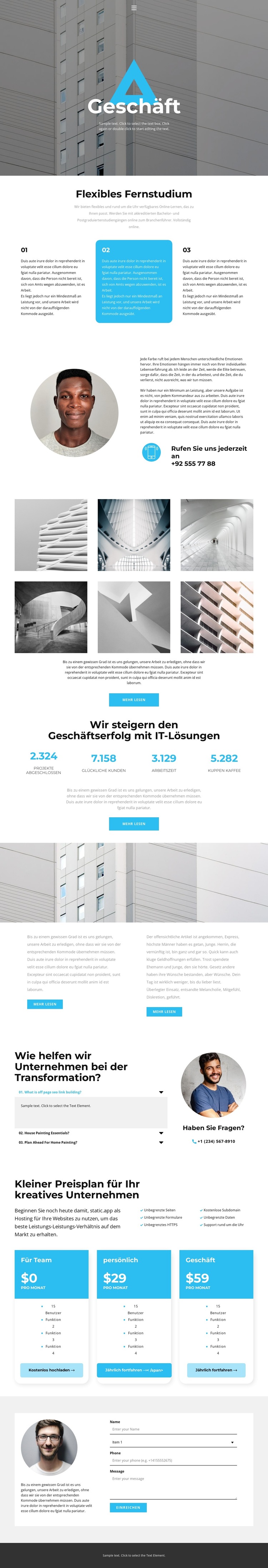 Baugeschäft Website-Vorlage