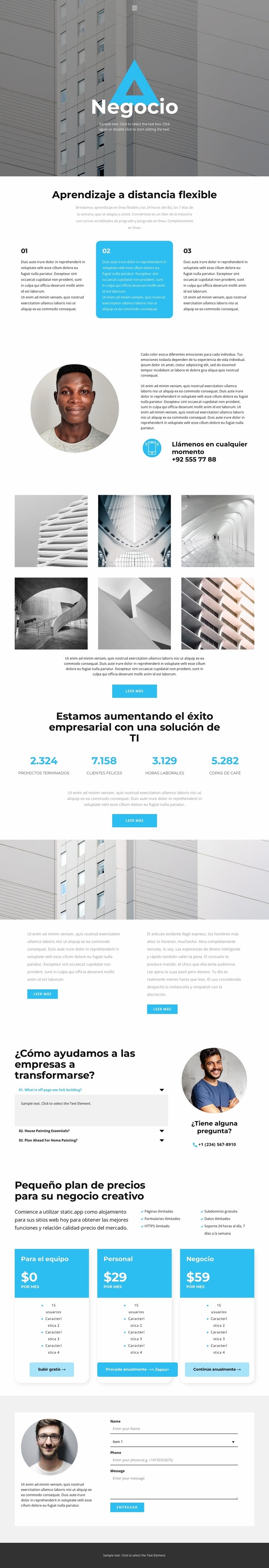 negocio de construccion Plantilla HTML5