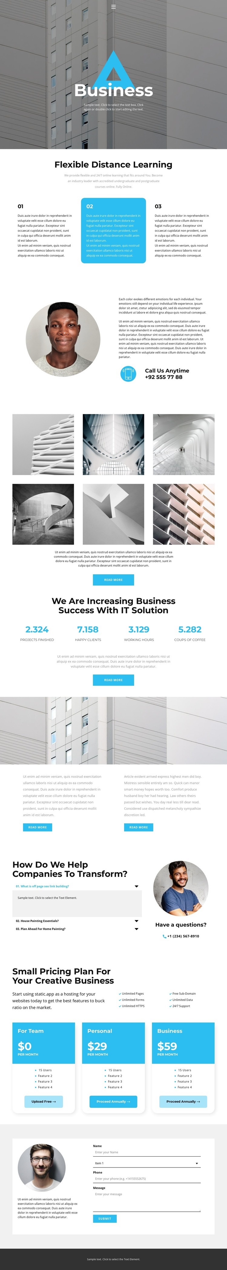 Building bussiness Homepage Design