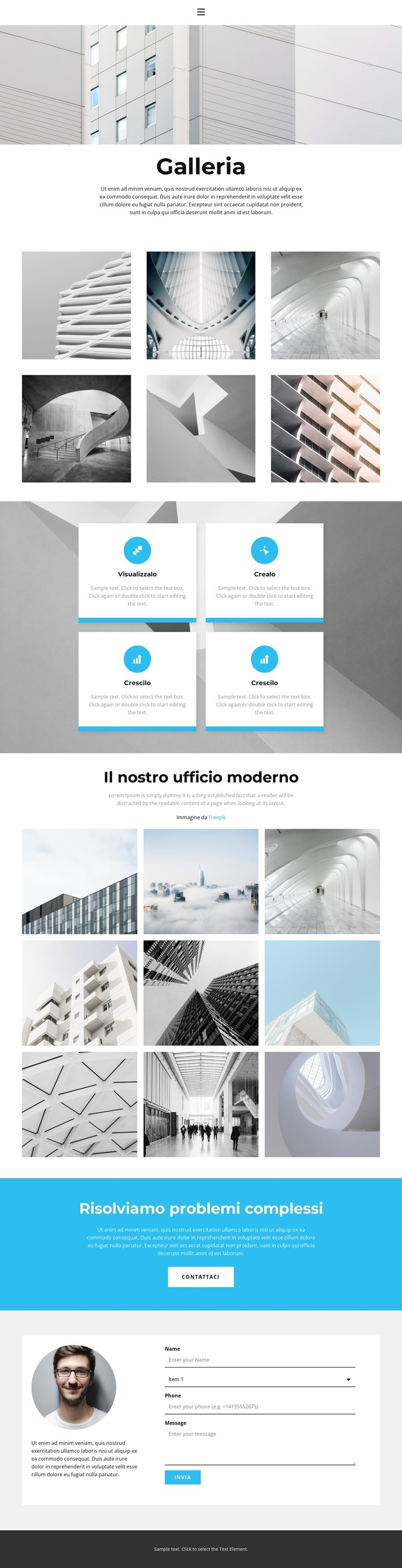 Questa è una nuova proprietà Modelli di Website Builder