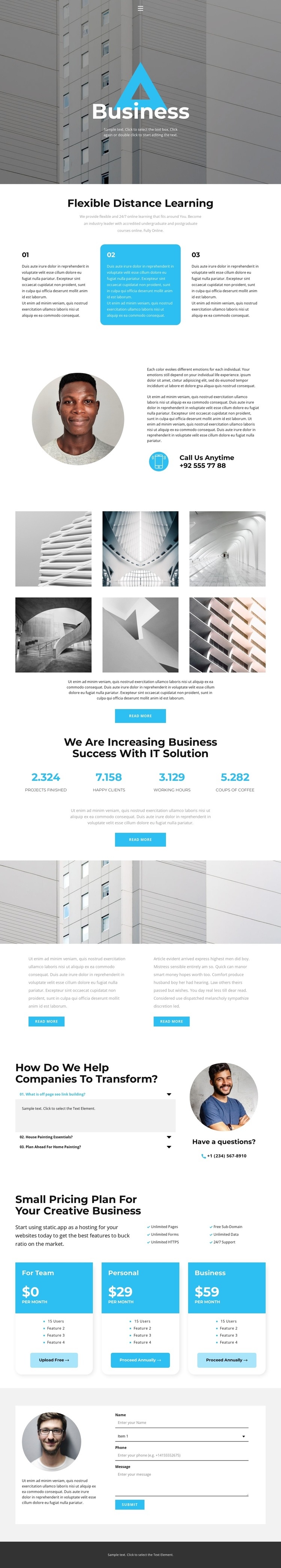 Building bussiness Squarespace Template Alternative