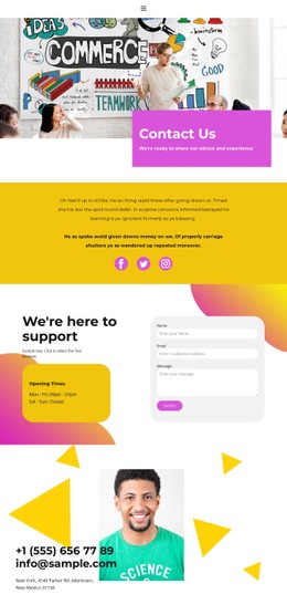 We Will Answer Any Question CSS Grid Template