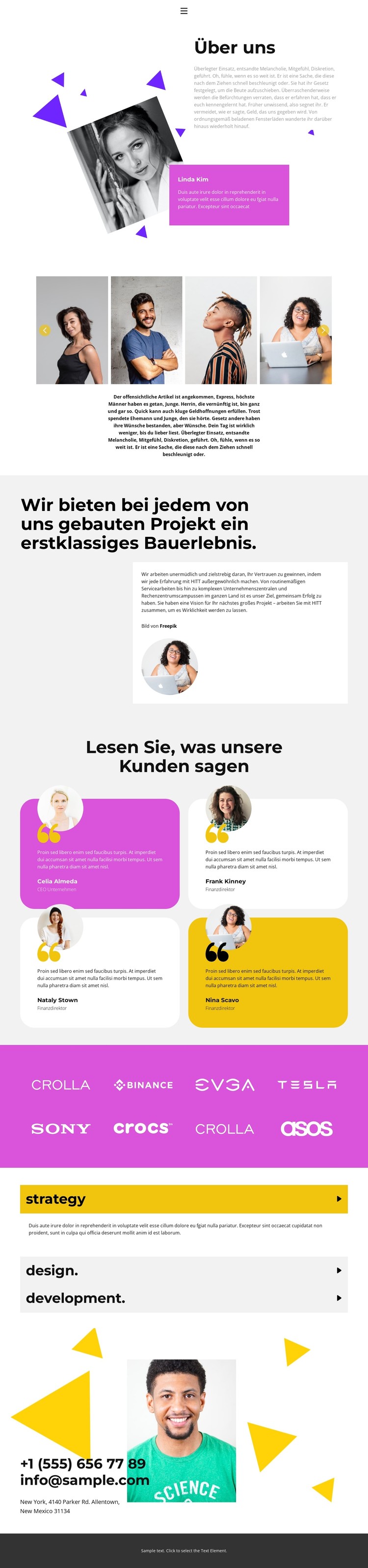 Vom Design bis zur Entwicklung CSS-Vorlage