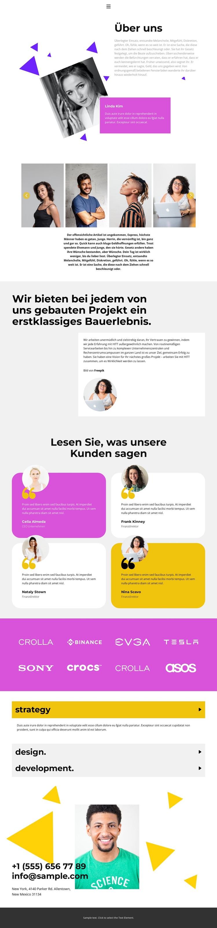 Vom Design bis zur Entwicklung HTML-Vorlage