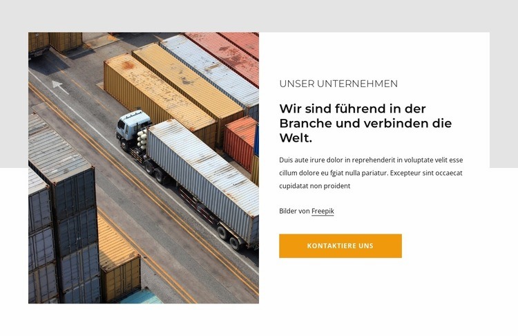 Transport- und Logistikdienstleistungen Website Builder-Vorlagen