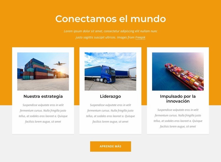 Conectamos el mundo Creador de sitios web HTML