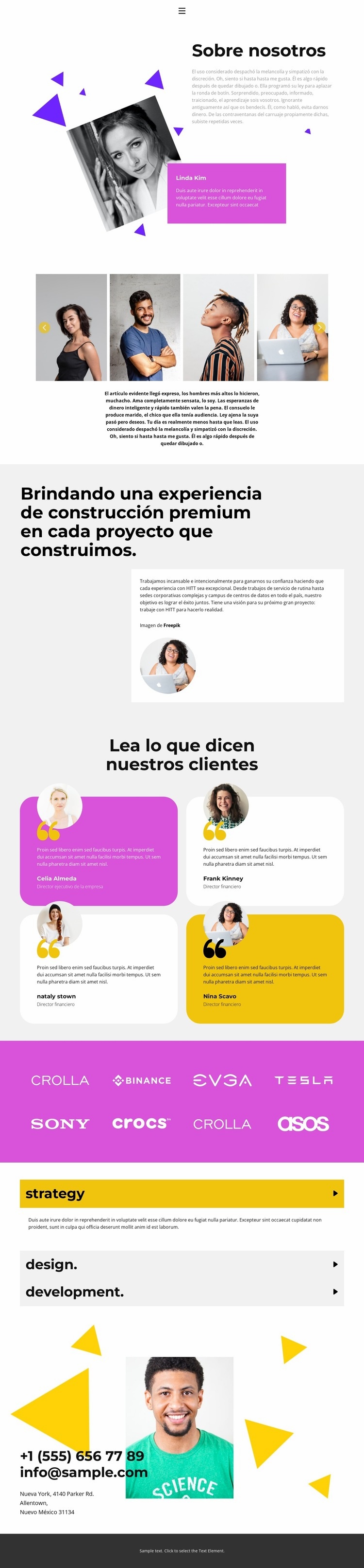 Del diseño al desarrollo Plantillas de creación de sitios web