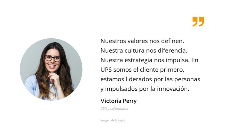 Los valores que impulsan nuestra cultura. Plantilla CSS