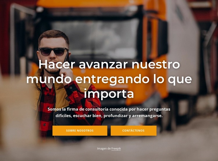 Nuestros servicios de recogida y entrega. Plantilla HTML