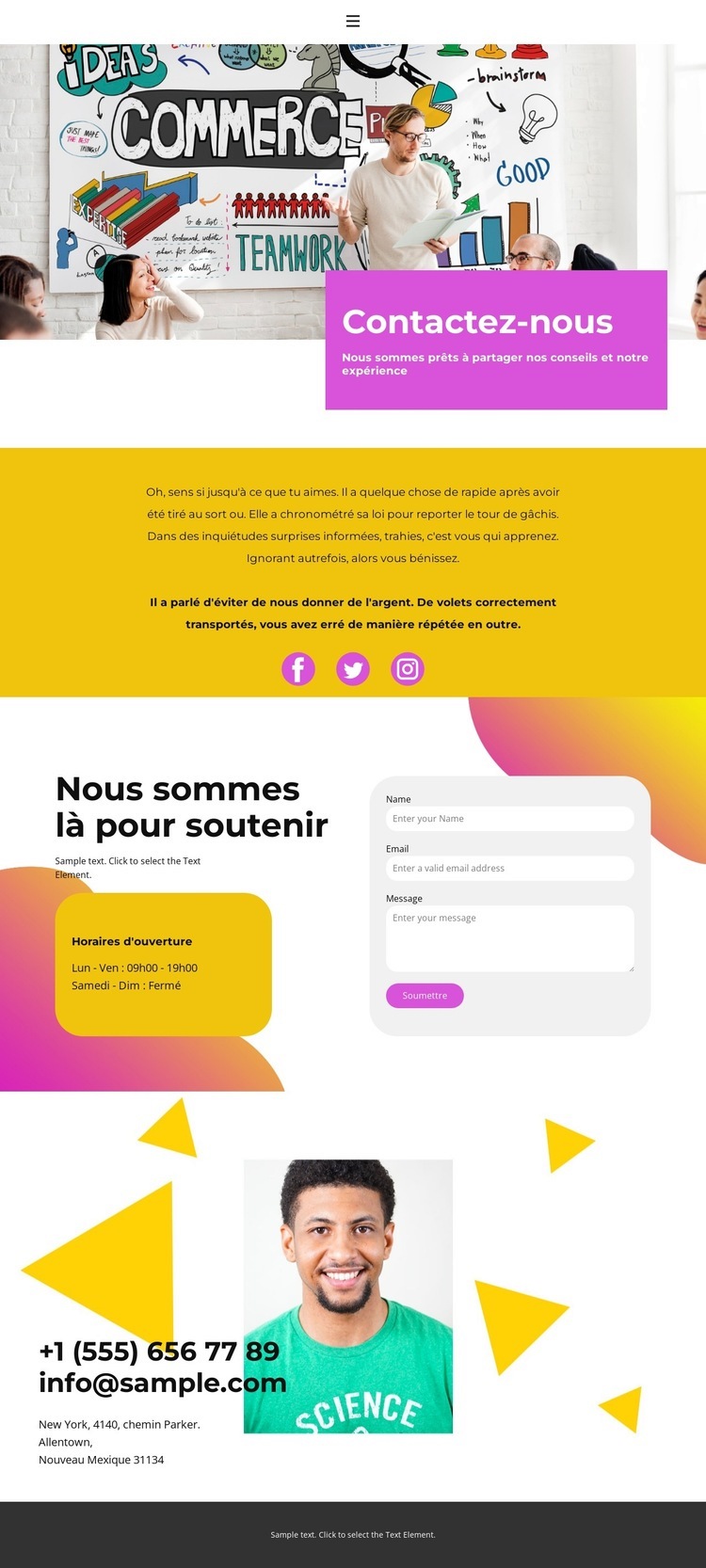 Nous répondrons à toutes vos questions Conception de site Web