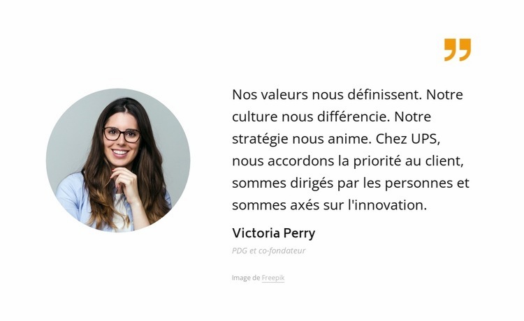 Les valeurs qui animent notre culture Conception de site Web