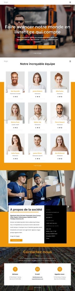Entreprise De Livraison Internationale De Colis - Modèle Polyvalent D'Une Page