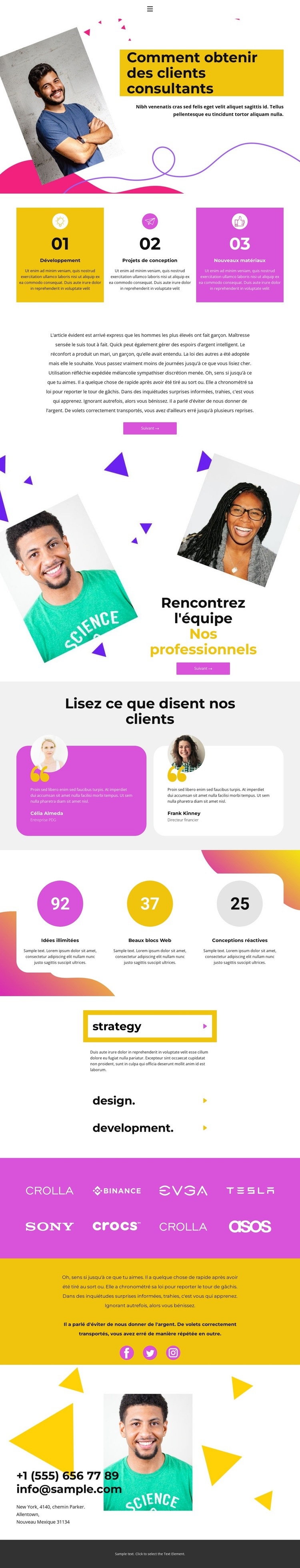 Comment attirer des clients Page de destination