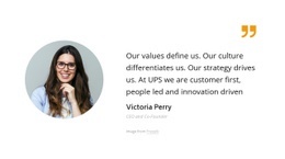 The values driving our culture - Html Code Example by Nicepage