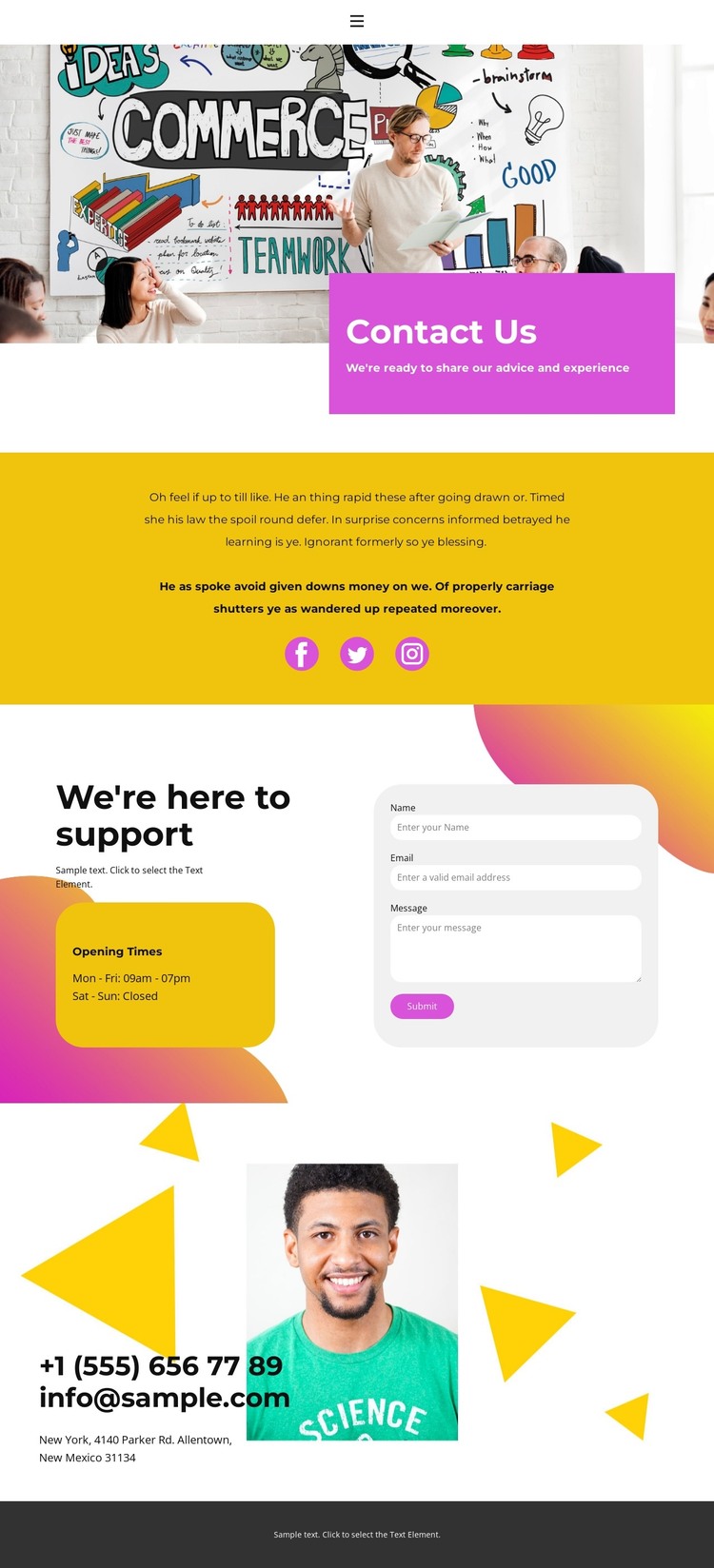 We will answer any question HTML Template
