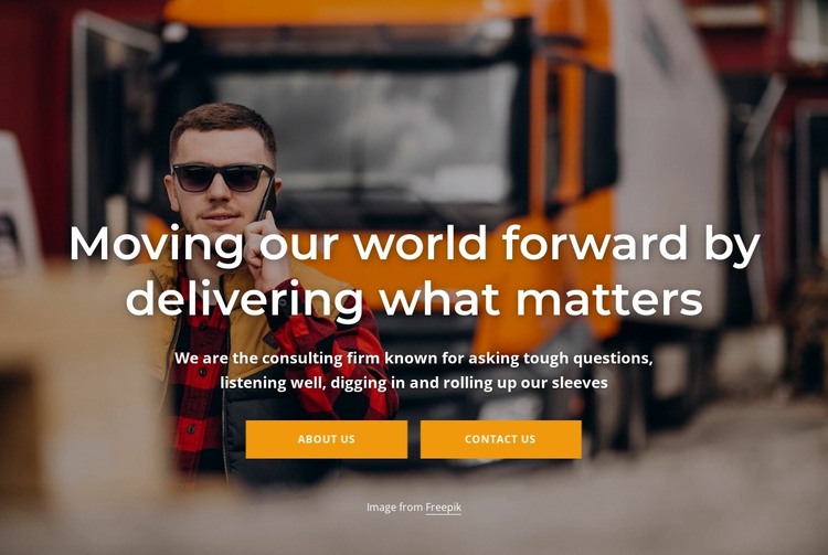 Our pickup and delivery services HTML Template