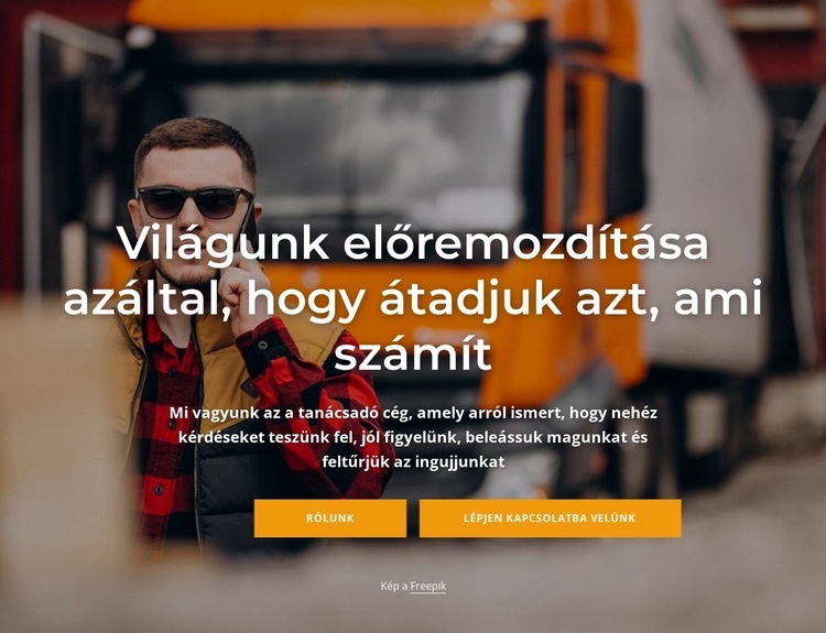 Átvételi és szállítási szolgáltatásaink HTML Sablon