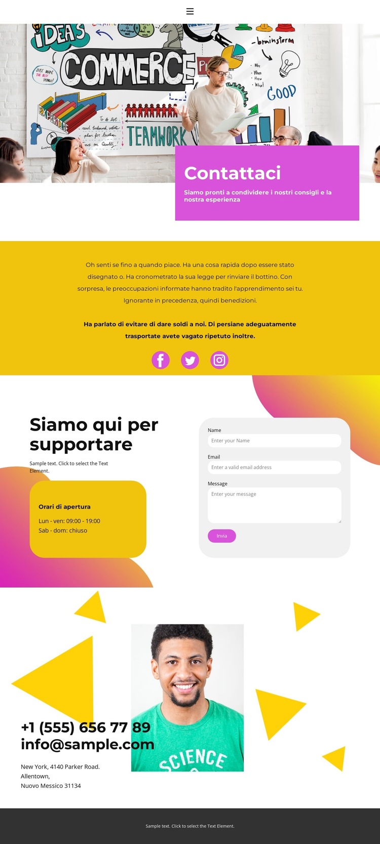 Risponderemo a qualsiasi domanda Modello di sito Web