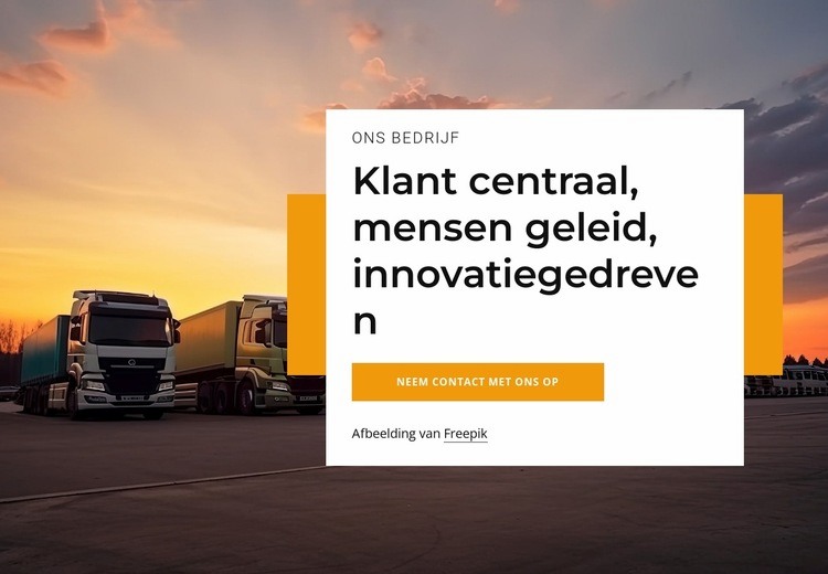 Wereldleider in logistiek Website mockup