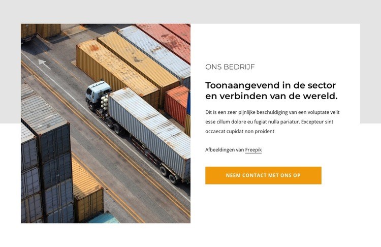 Transport- en logistieke diensten Website mockup