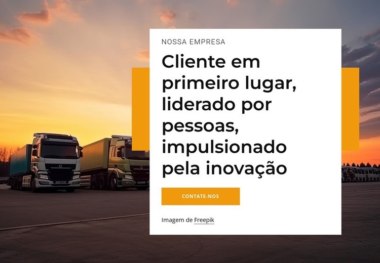 Líder global em logística Maquete do site