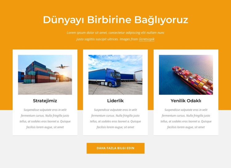 Dünyayı birbirine bağlıyoruz CSS Şablonu