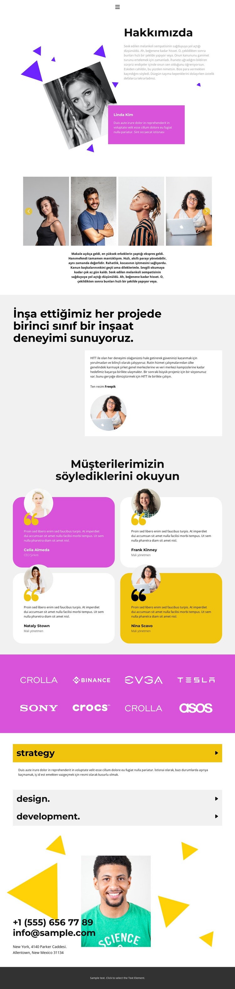 Tasarımdan geliştirmeye HTML Şablonu