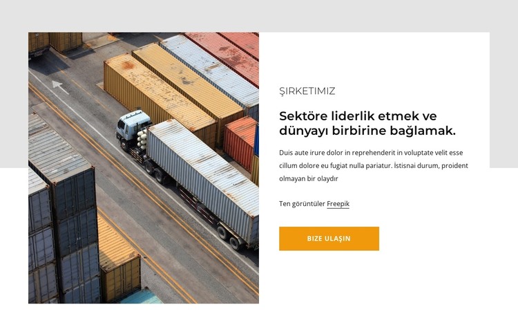 Taşıma ve lojistik hizmetleri HTML Şablonu