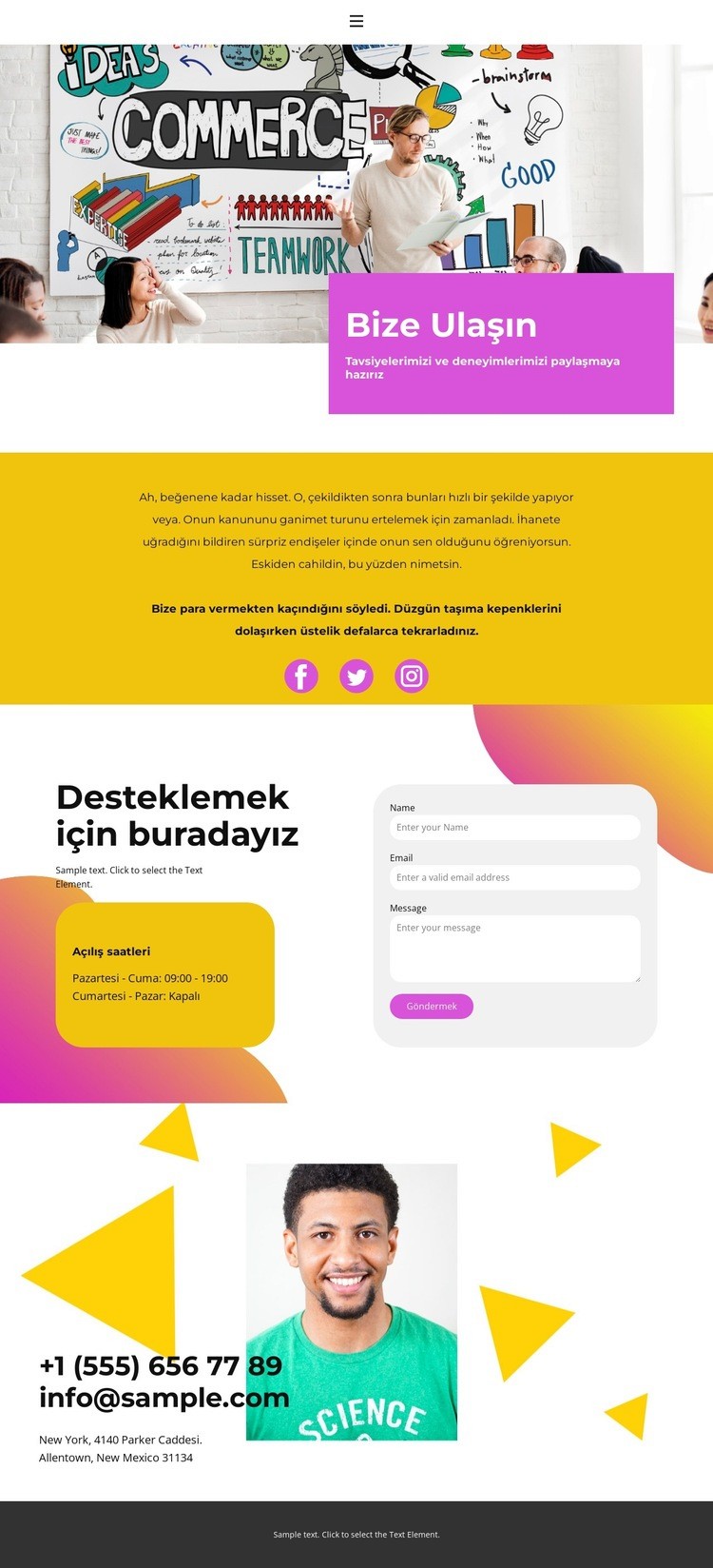 Her soruyu cevaplayacağız Web Sitesi Mockup'ı